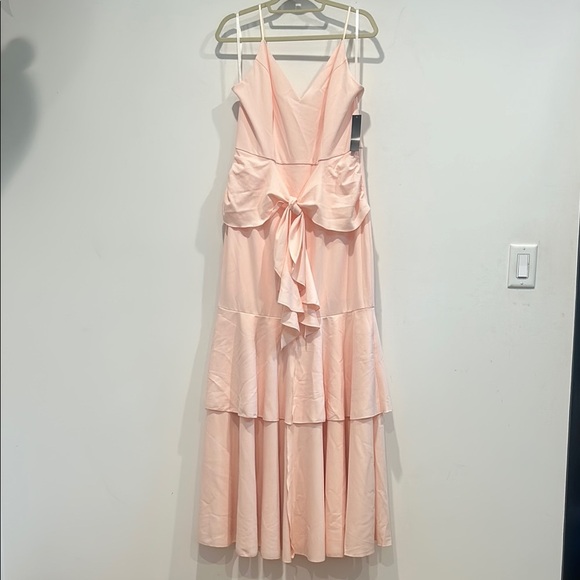 Venus soft pink tier Maxi gown Wedding Guest women 14 new w tag plus size - Picture 1 of 8